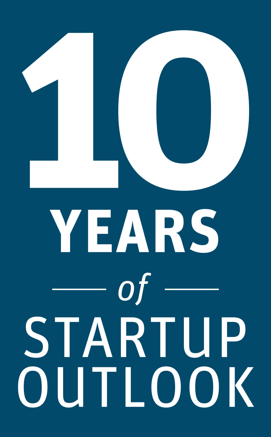 Image of the words 10 years of Startup Outlook