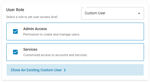 SVB Go - Admin - Custom User Admin and Services