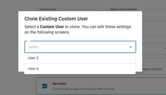 SVB Go - Clone Existing Custom User