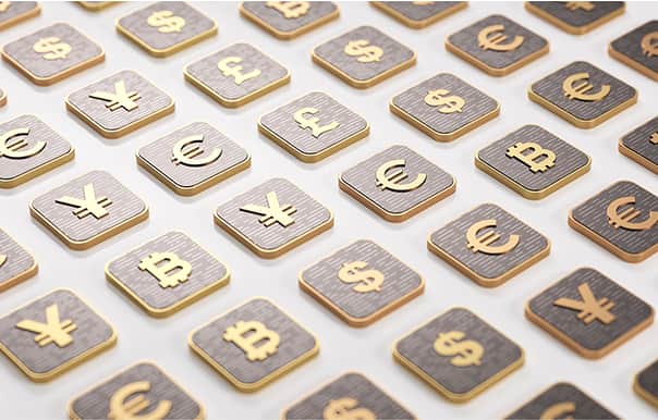 Grid of Currency Icons
