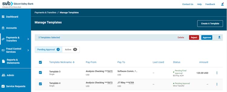 SVB Go - Template Approvals