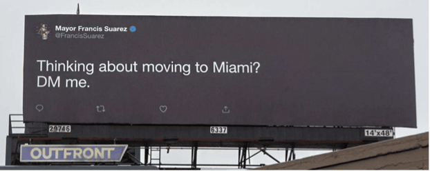 Thinking about moving to Miami billboard.
