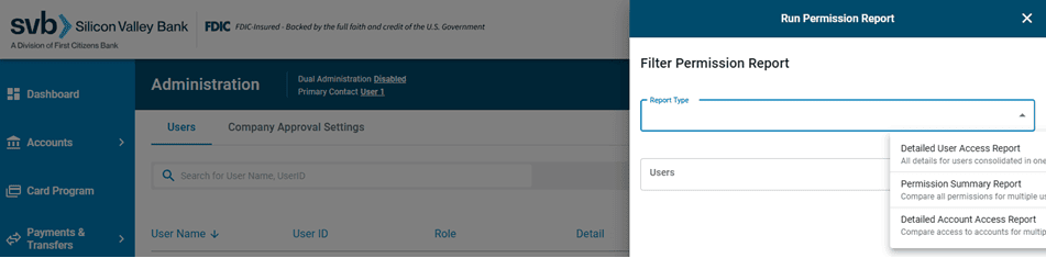 SVB Go - Admin - Perm Reports