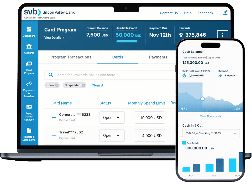 SVB Go Dashboard and Mobile
