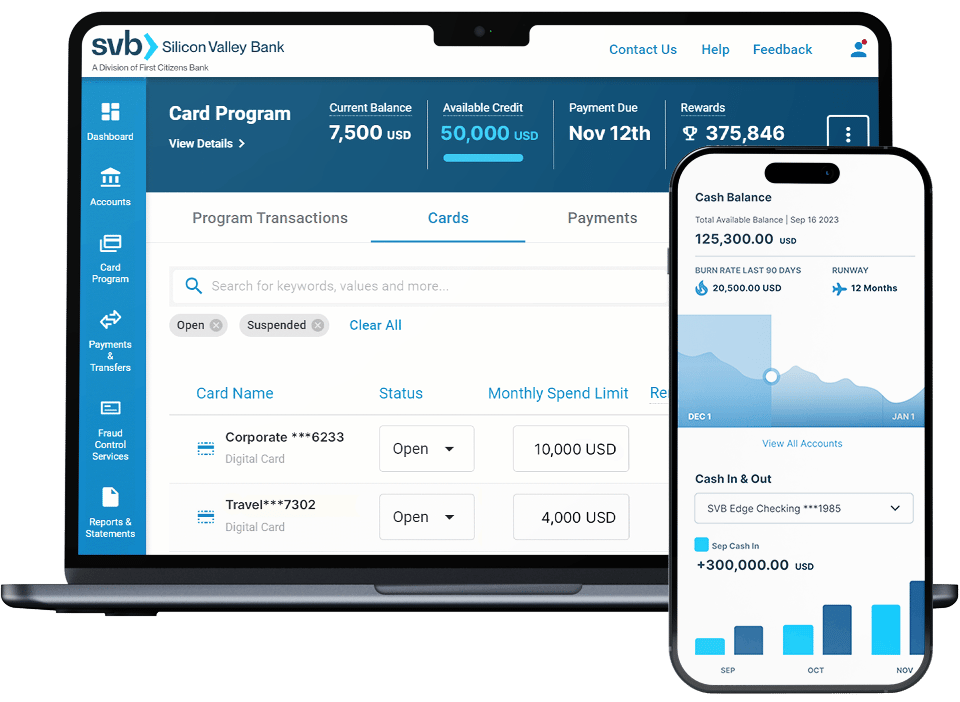 SVB Go Dashboard and Mobile