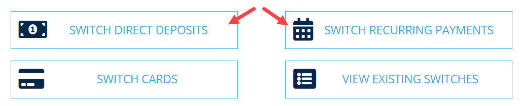 Choose either direct deposit or recurring payments