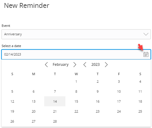 New Reminder Date Option