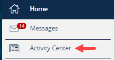 Select Activity Center from the menu