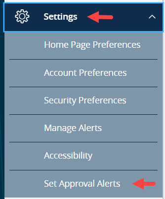 select set approval alerts