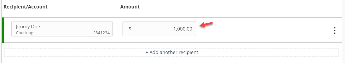 Enter dollar amount of payroll item