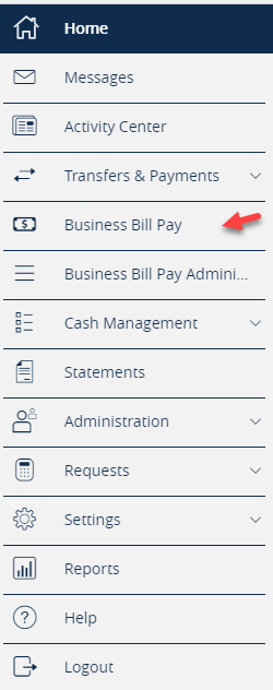 1 Bill Pay Menu