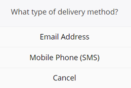Delivery methods list