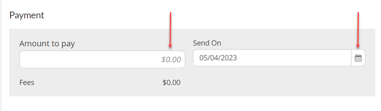 Payment Amount and Date