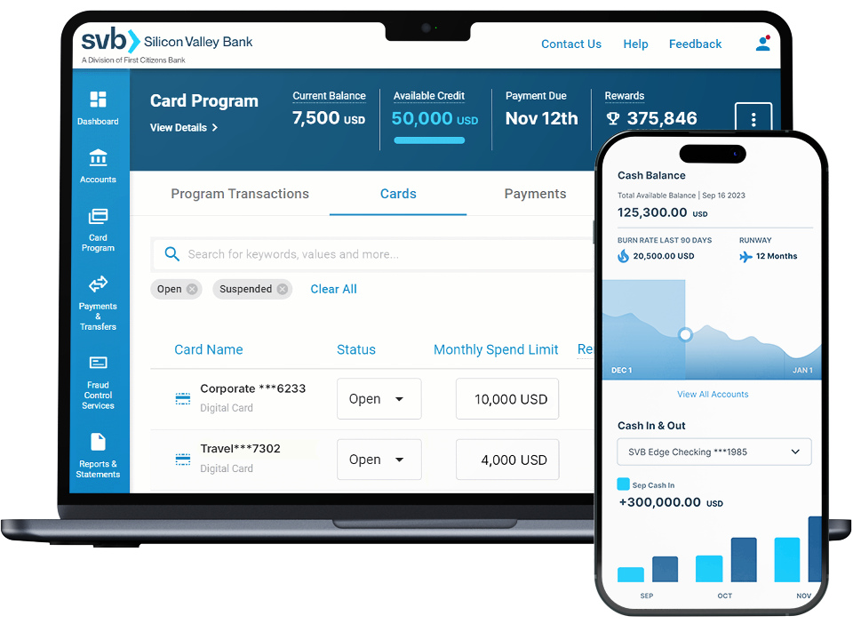 SVB Go Dashboard and Mobile