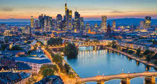 Frankfurt Main Skyline At Twilight Blue Hour 225x121