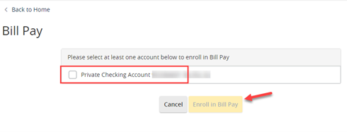 Account selection