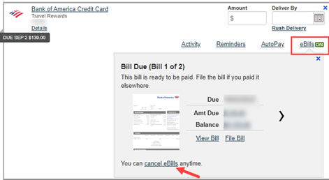Cancelling EBill