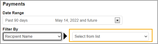 Select the option from the Sub Menu