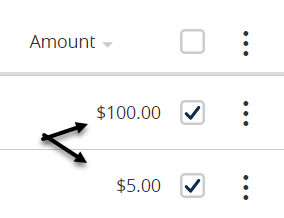 transaction listed separately for approval