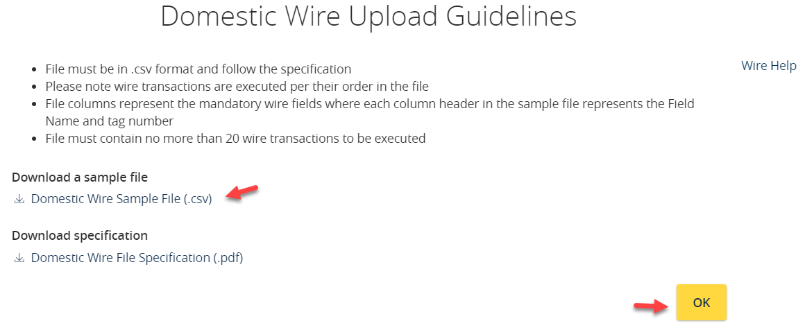 Select Wire Sample File