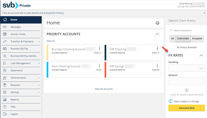 Foreign Exchange Rate Widget