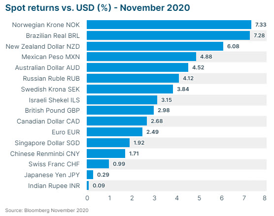 Spot Returns vs USD November 2020
