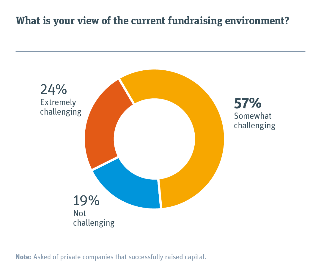 Chart with view current fundraising environment for 2019.