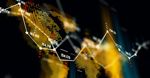 Financial Technical Data Graph Over World Map 1200x627