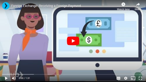 Receiving a foreign payment video